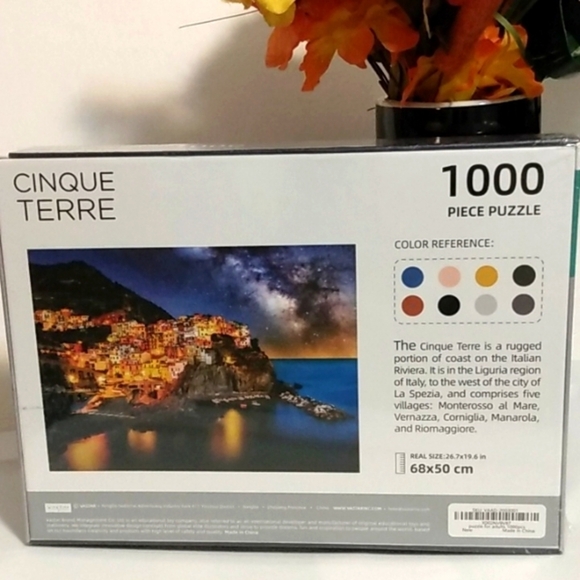 VASTAR CINQUE TERRE ITALIAN RIVIERA 1000 PIECE JIGSAW PUZZLE NWT - Picture 5 of 5